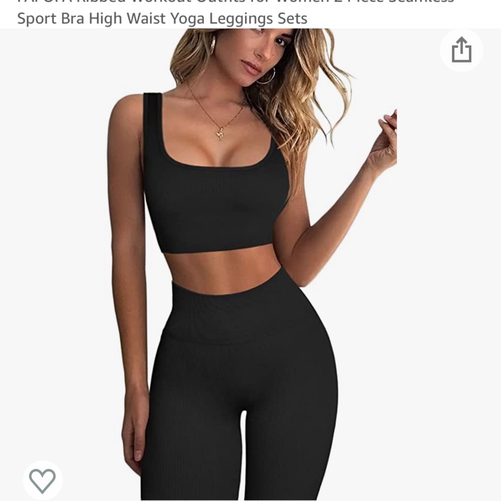 Black seamless workout set